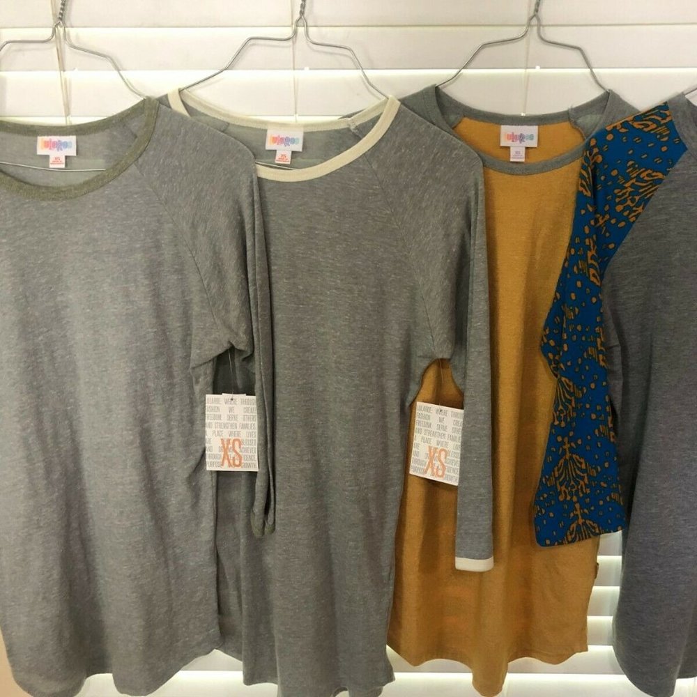 LuLaRoe Randy Lot of 4 Baseball Shirts Size XSmall